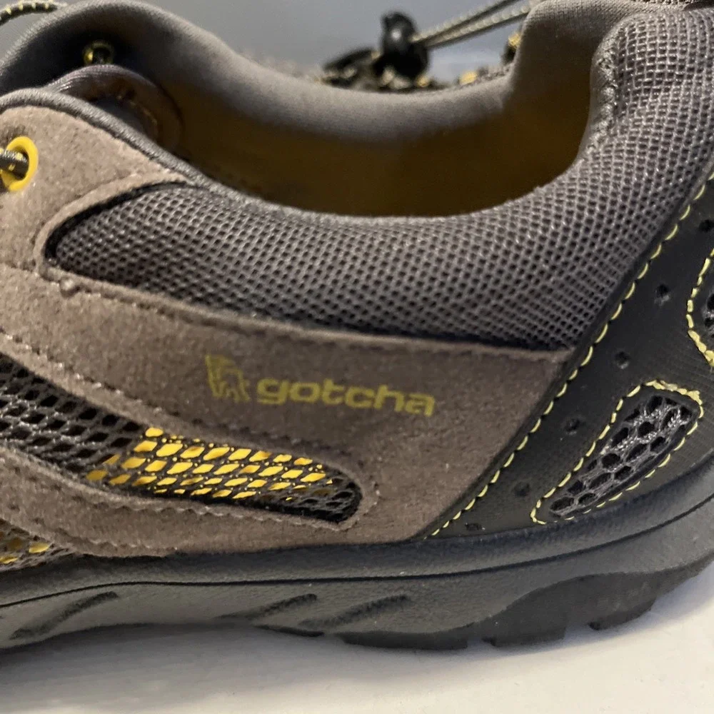 Gotcha Trekker Taupe Vented Soles Stay Tight Laces‎ Men's Hiking Shoes Size 11